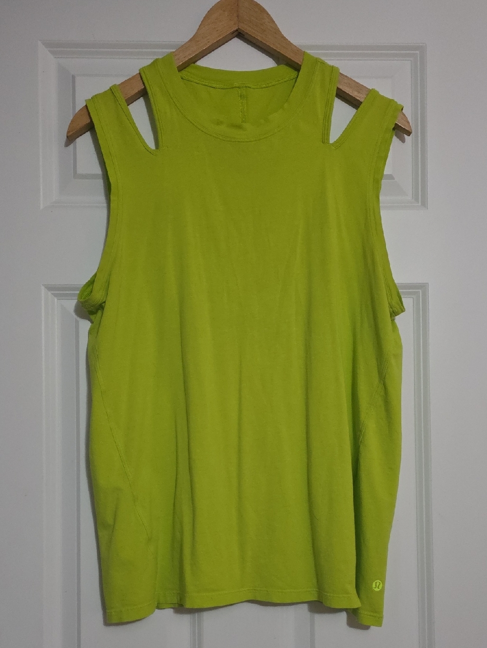 lululemon athletica Bright Lime Green Double-Strap Muscle Tank